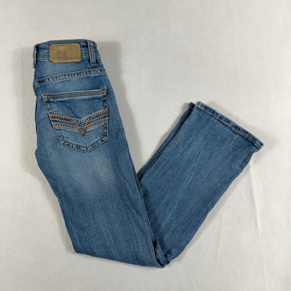 BKE Aiden Bootcut Jeans Low Rise Stretch Blue Wash Boys Size 25x32